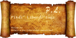 Pikó Liberátusz névjegykártya